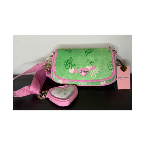 Juicy Couture Cherry Green Shoulder Bag NWT - Picture 4 of 5